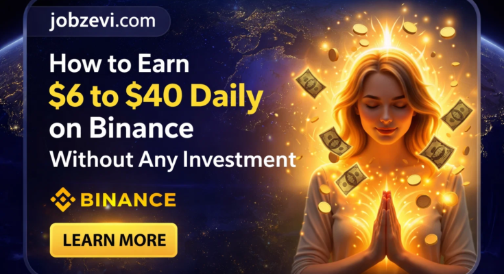 How to Earn $6 to $40 Daily on Binance Without Any Investment (Step-by-Step Guide)